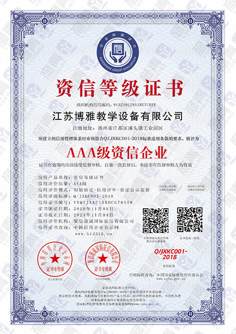 資信等級證書(shū)